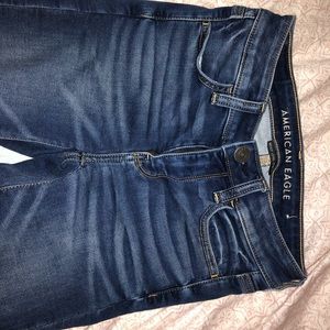 AE high rise distressed jeggings